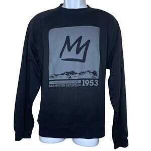 Mammoth Mountain Black Grey Long Sleeve Crew Neck Sweatshirt Size Large